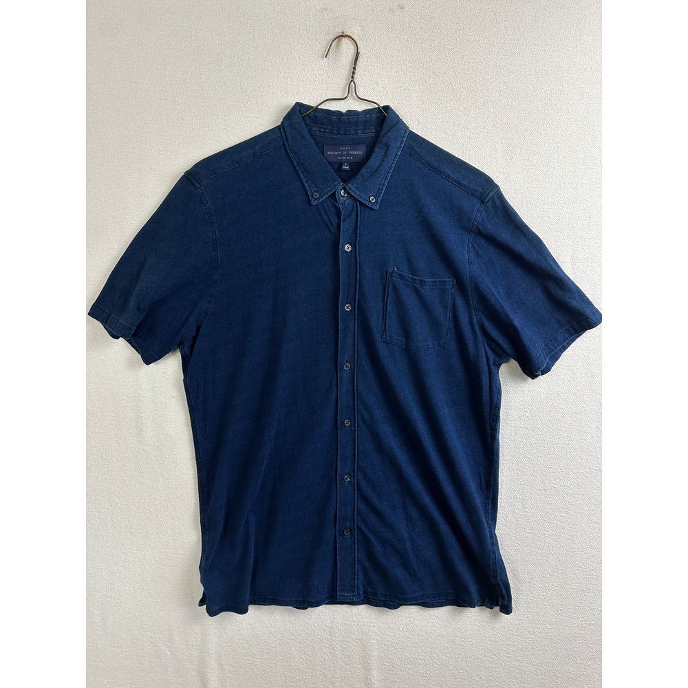 Society Of Threads Button‎ Up Men's Large Short Sleeve Slim Fit